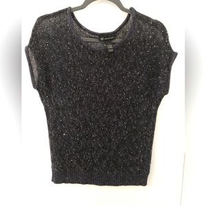 INC Navy blue, short sleeved sweater. Sz S